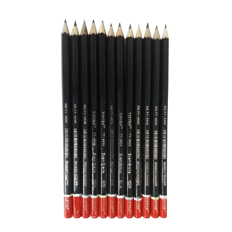 مداد مشکی تیپ تاپ مدل TT-6602 بسته 12 عددی