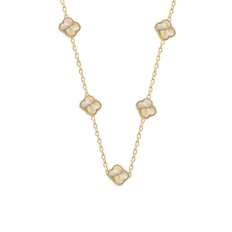 گردنبند طلا 18 عیار زنانه ماوی گالری مدل ونکلیف الحمبرا تاینی 5