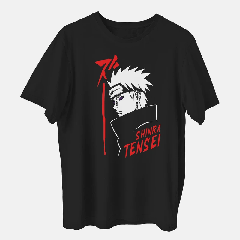 تی شرت آستین کوتاه مردانه مدل انیمه ای ناراتو شخصیت کاکاشی