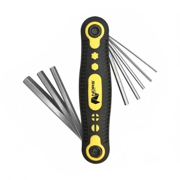 آچار آلن شش گوش نورس مدل تاشو مجموعه 8 عددی آچار آلن شش گوش نورس مدل تاشو مجموعه 8 عددی