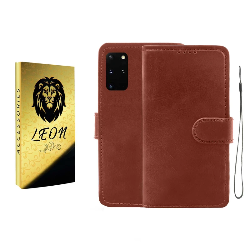 کیف کلاسوری لئون مدل Kif1_Oro مناسب برای گوشی موبایل سامسونگ Galaxy S20 Plus به همراه بند آویز