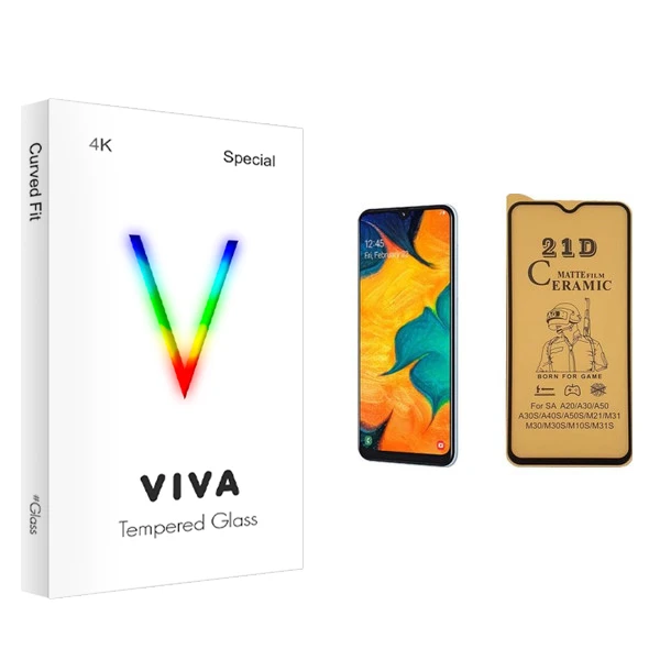 محافظ صفحه نمایش سرامیکی ویوا مدل 4K مناسب برای گوشی موبایل سامسونگ Galaxy A30