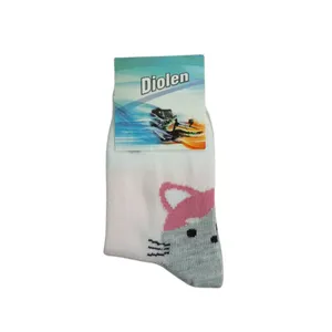 جوراب بچگانه مدل پنبه گربه سبیبلو طرح برجسته dielon 503