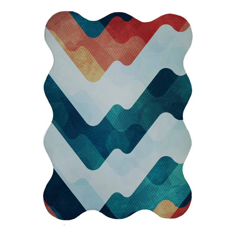 پادری مدل دالبر طرح آبرنگی کد 9046 سایز 80x110 سانتی متر 