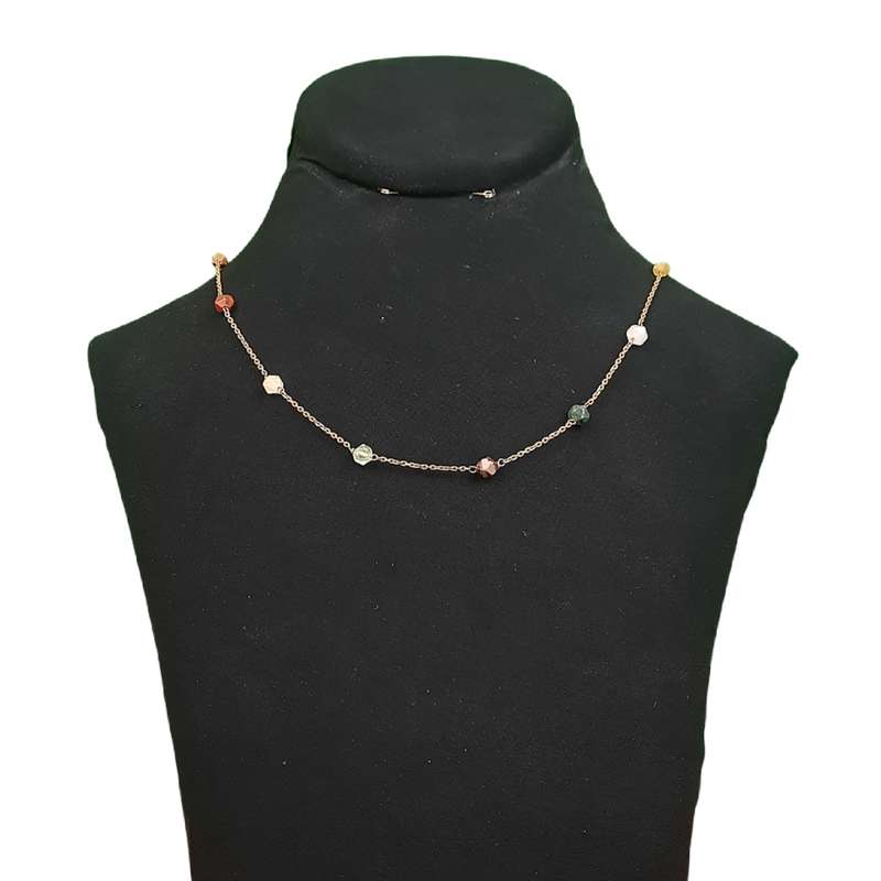 گردنبند نقره زنانه مدل سنگی ماداگاسکار