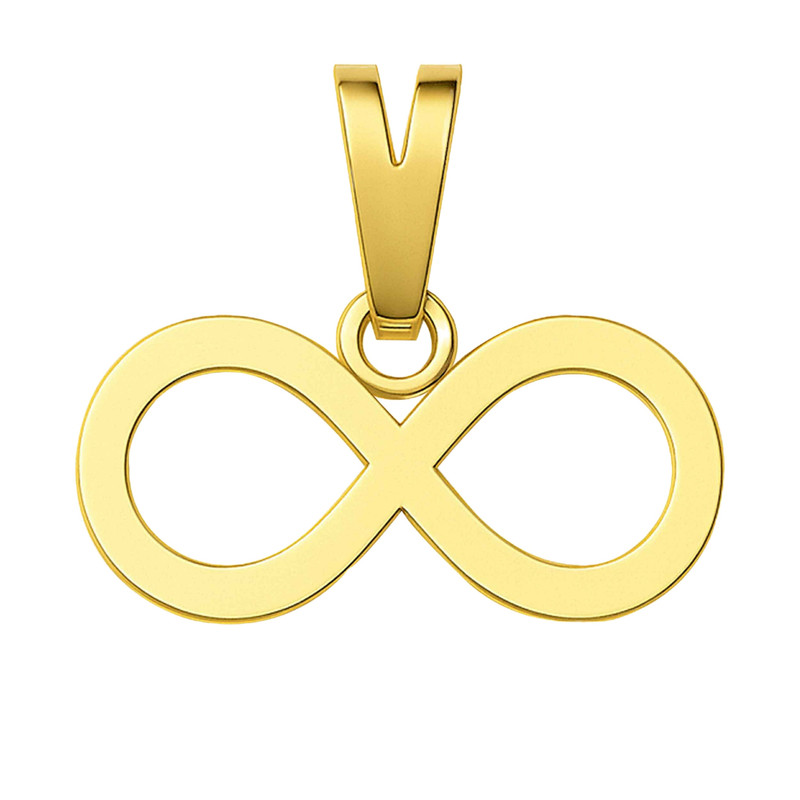 آویز گردنبند طلا 18 عیار زنانه گالری صادقی طرح بی نهایت