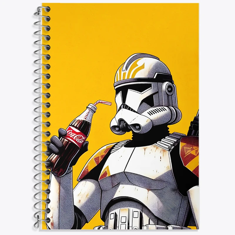 دفتر زبان 50 برگ خندالو مدل سه خط طرح جنگ ستارگان (Star Wars) کد F7429