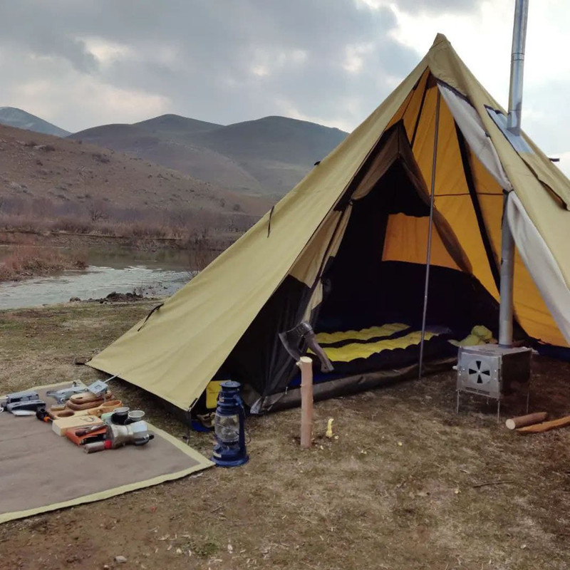 بخاری هیزمی تاشو مدل در شیشه ای