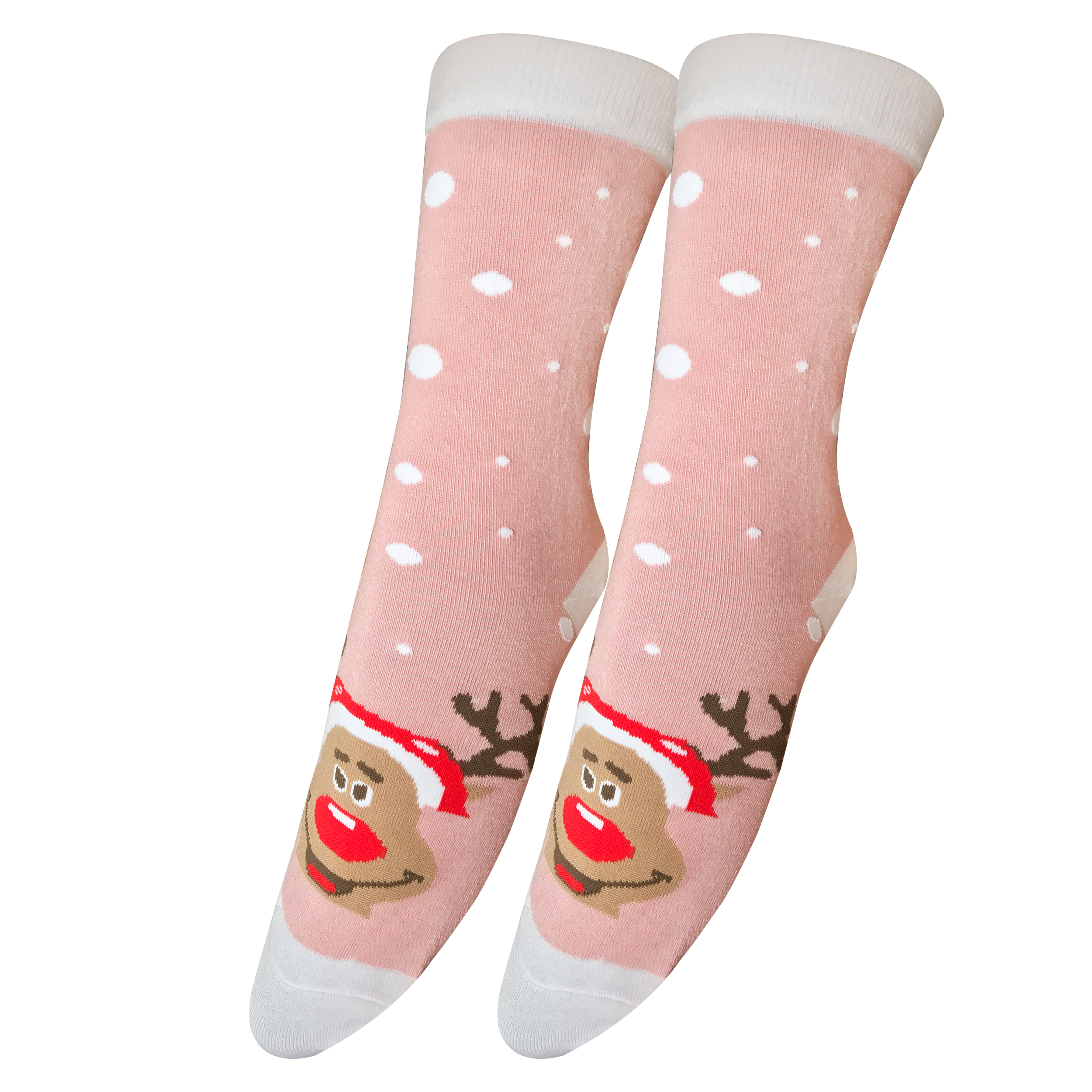 جوراب زنانه تن پوش هنگامه مدل کریسمسی گوزن کد PI01 -  - 1