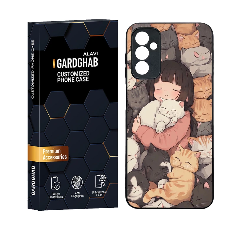 کاور گارد قاب علوی دورژله ای پشت گلس مدل فانتزی مناسب برای گوشی موبایل سامسونگ Galaxy F13