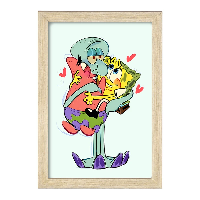 تابلو خندالو مدل باب اسفنجی و پاتریک کد F6109