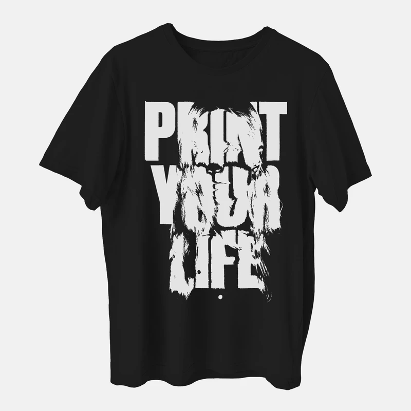 تی شرت آستین کوتاه مردانه مدل تایپوگرافی فانتزی زندگی خود را چاپ کنید mo418