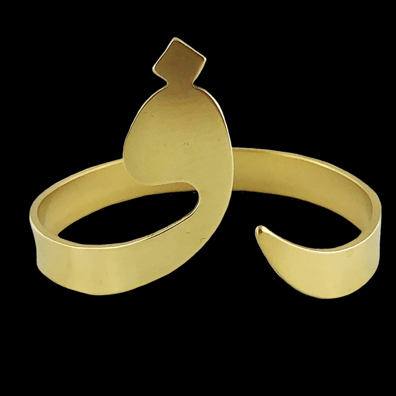 دستبند گالری عزیزی طرح حرف ف مدل GZ99256 دستبند گالری عزیزی طرح حرف ف مدل GZ99256