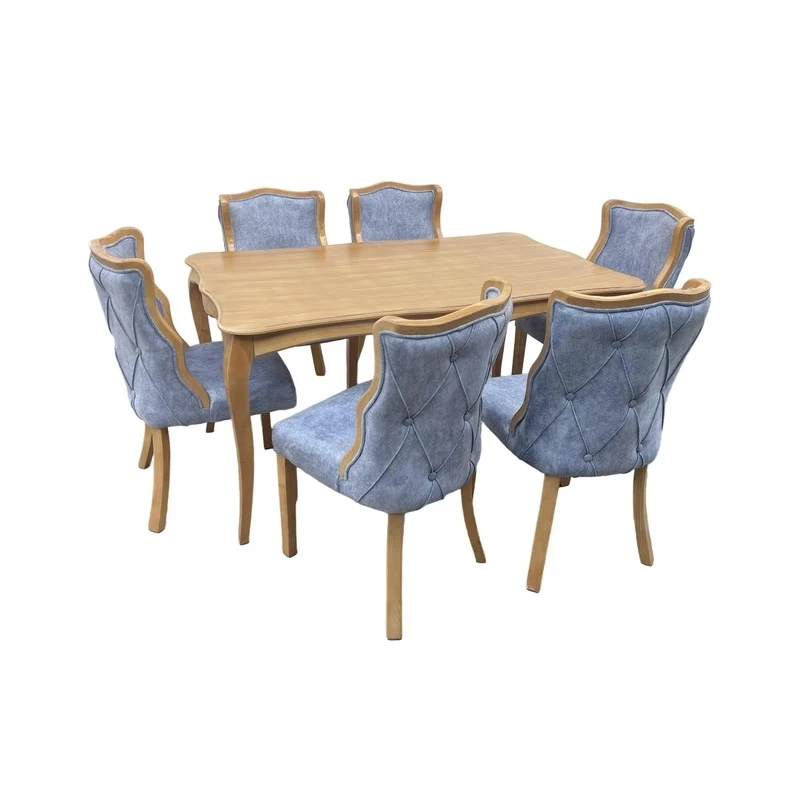 میز و صندلی ناهارخوری شش نفره گروه تولید اسپیناس مدل FLA-1006