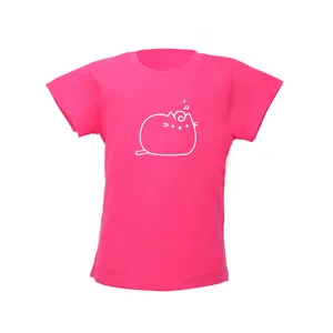 تی شرت آستین کوتاه دخترانه مدل  گربه کد sr-2