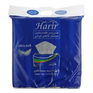 دستمال کاغذی 100 برگ دو لایه مدل الترا سافت بسته 10 عددی