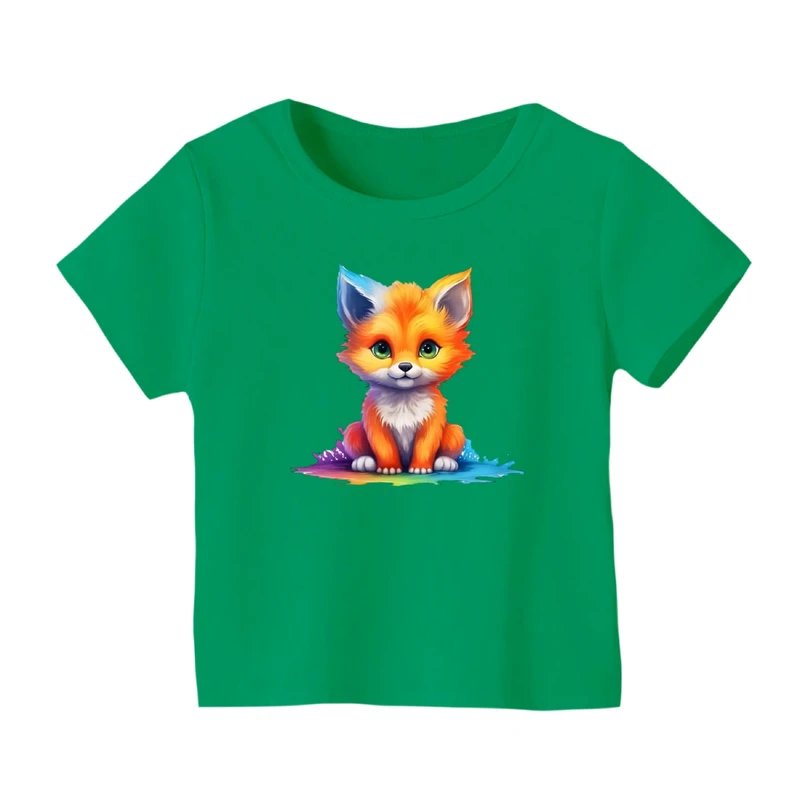تی شرت آستین کوتاه بچگانه مدل روباه کد ۳