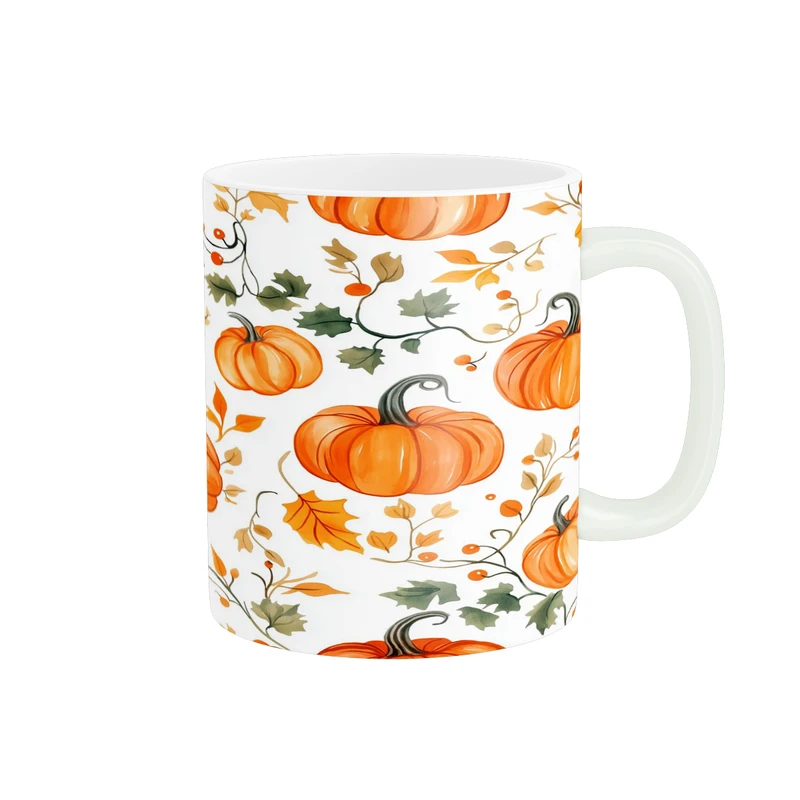 ماگ پاد آفرین مدل فانتزی طرح برگ پاییزی کد p11563