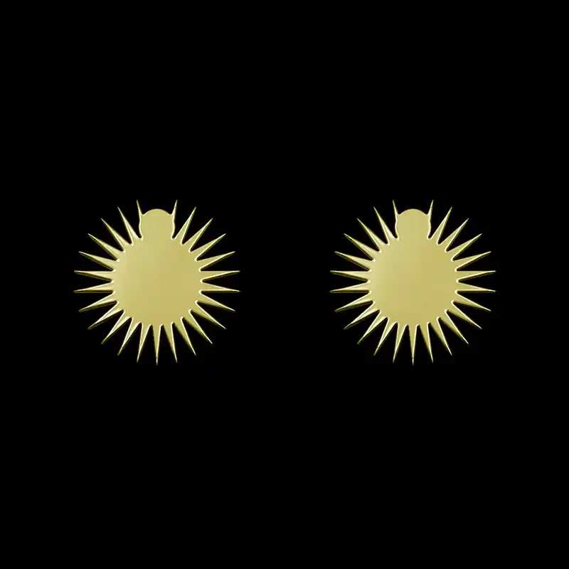 گوشواره طلا 18 عیار زنانه مدوپد مدل ستاره کد GA1-15590