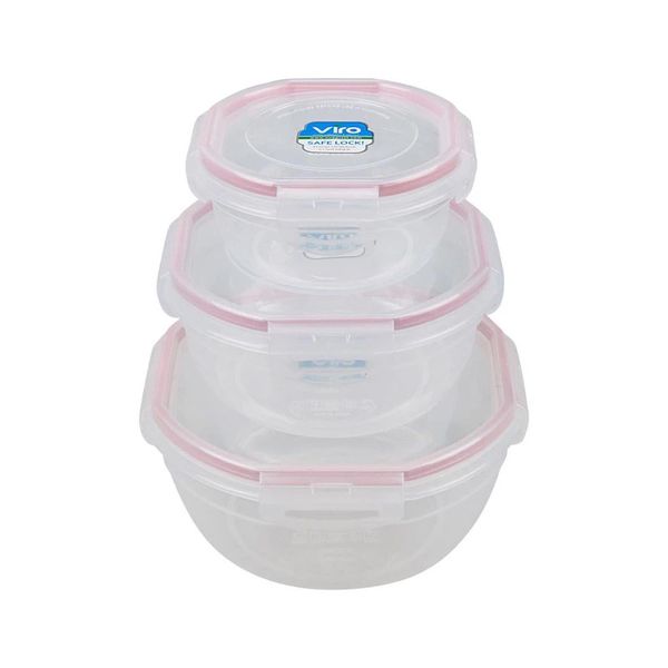 تجریه خرید ظرف نگهدارنده ویرو پلاستیک مدل فریزری سیف لاک کد 306 مجموعه 3 عددی