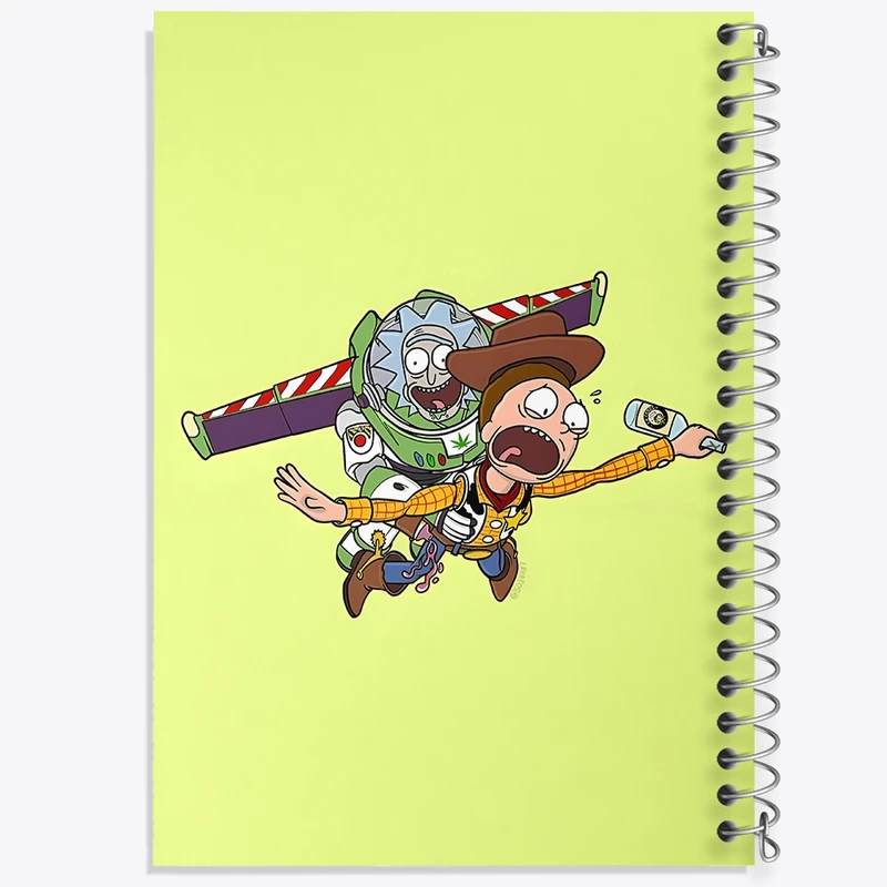 دفتر ژورنال نویسی 50 برگ خندالو مدل نقطه ای طرح ریک و مورتی (Rick and Morty) کد F5946