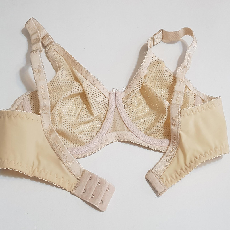 سوتین زنانه پانیذ مدل فنردار تابستانی کد 66305 رنگ کرم