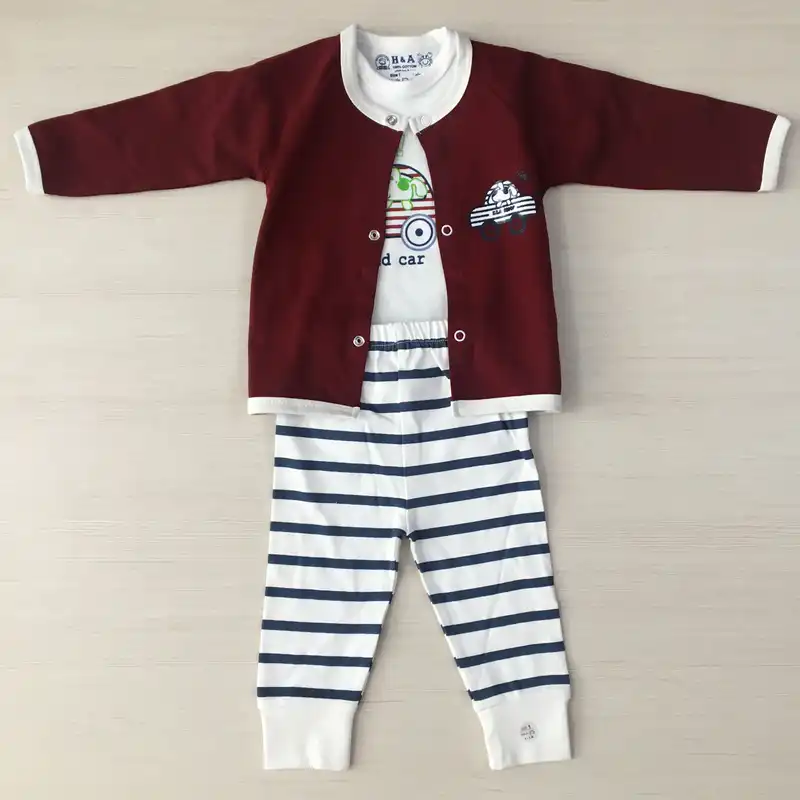 ست 3 تکه لباس نوزادی اچ اند ای کد 801