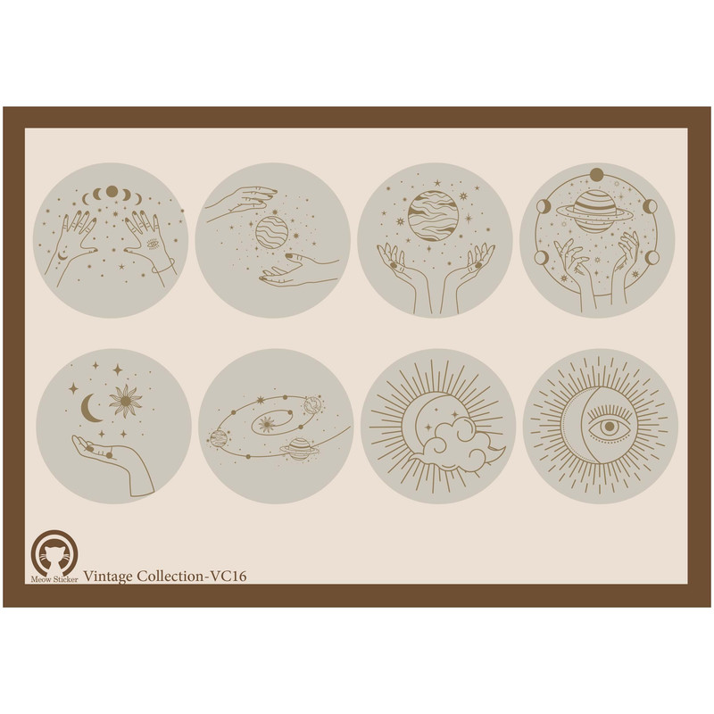 برچسب میو استیکر مدل وینتیج کالکشن کد VC16