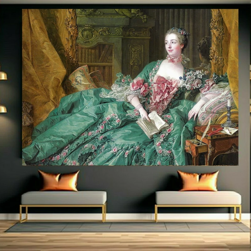 تابلو بوم طرح مخمل نقاشی قدیمی مدل مطالعه کد BK24187