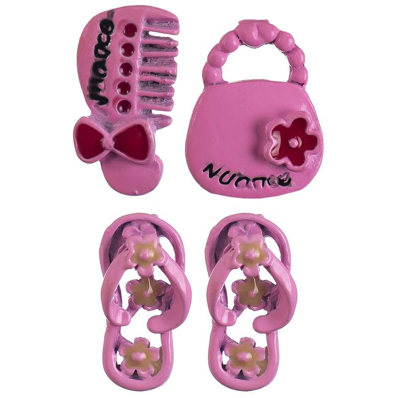 گوشواره دخترانه مدل صندل و کیف مجموعه 2 عددی گوشواره دخترانه مدل صندل و کیف مجموعه 2 عددی