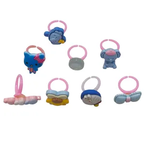 انگشتر دخترانه مدل عروسکی بسته 8 عددی