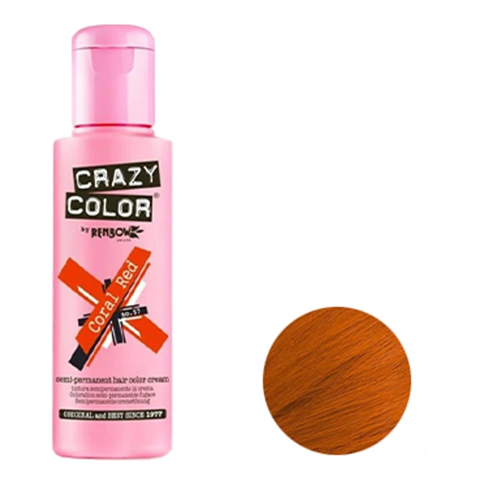 شامپو رنگ مو کریزی کالر مدل 57 رنگ نارنجی حجم 100 میلی لیتر