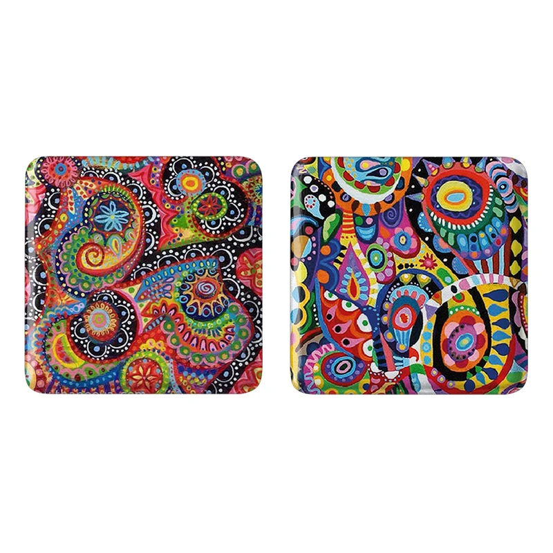 مگنت خندالو مدل نقاشی انتزاعی کد 53295332 مجموعه 2 عددی
