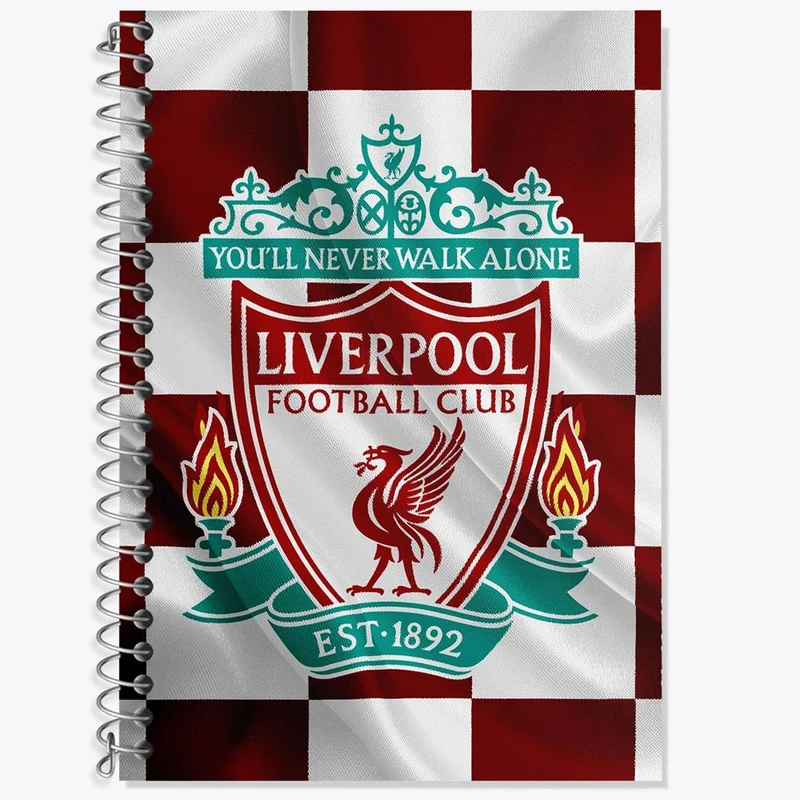 دفتر زبان 50 برگ خندالو مدل دو خط طرح باشگاه لیورپول کد 26995