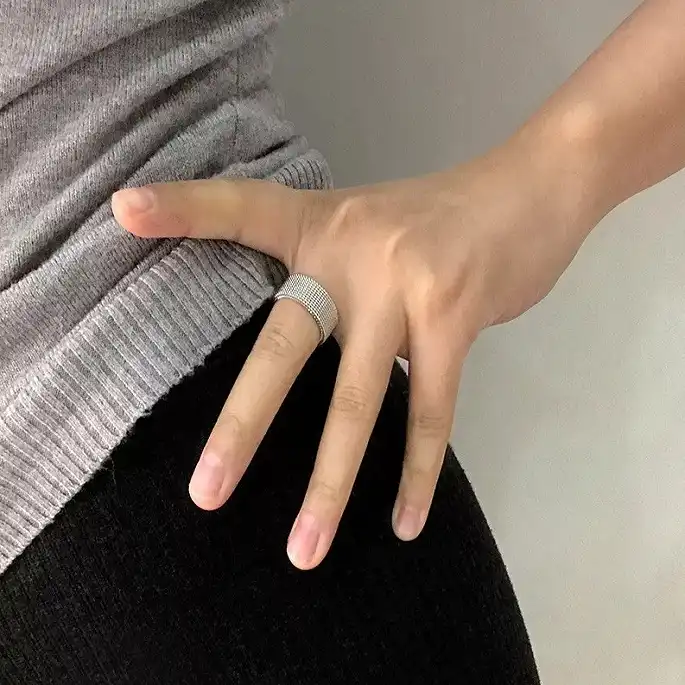 انگشتر مدل حصیری منعطف کد 22