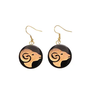 گوشواره طلا 24 عیار زنانه آلتین هنر طرح فروردین کد 100014M