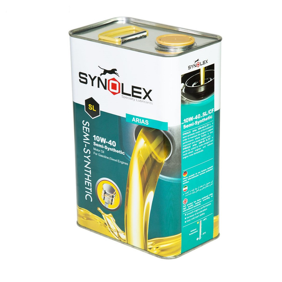 روغن موتور سینولکس مدل 10W-40 SL حجم 4 لیتر