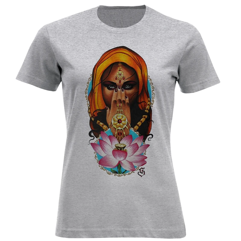 تیشرت آستین کوتاه زنانه طرح دختر کد W264