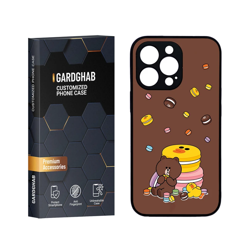 کاور گارد قاب مدل دورژله ای پشت گلس فانتزی مناسب برای گوشی موبایل اپل iPhone 13 Pro