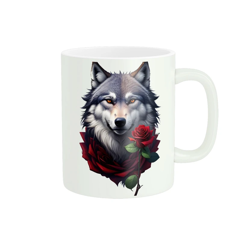 ماگ پاد آفرین طرح جذاب گرگ کد 1482