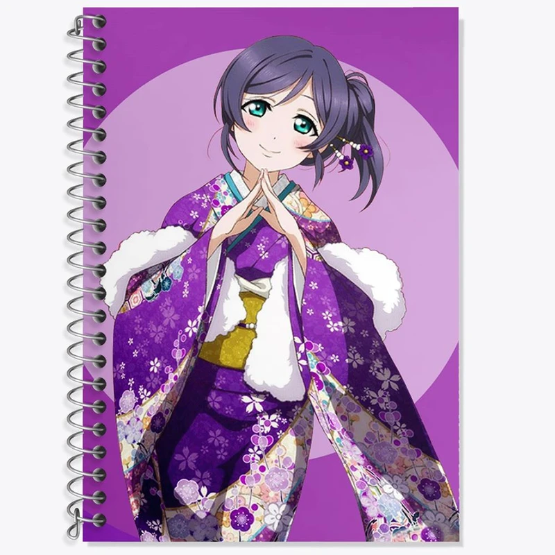 دفتر زبان 50 برگ خندالو مدل دو خط طرح اومی سونادا انیمه لاو لایو Love Live کد 18295