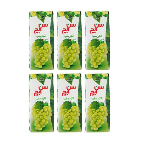 آبمیوه انگور سفید سن ایچ - 200 میلی لیتر بسته 6 عددی