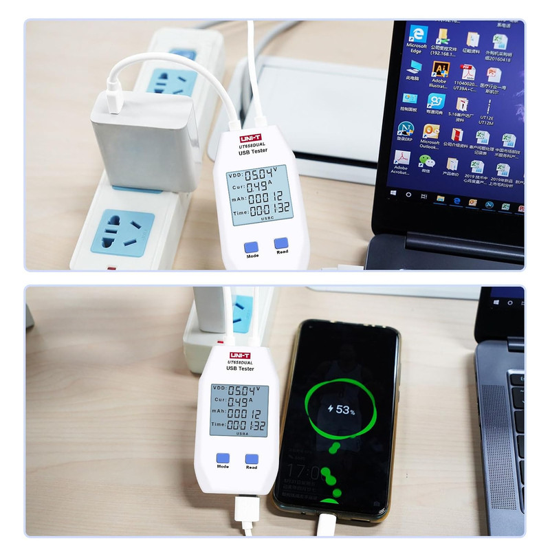 تستر درگاه USB یونی تی مدل UT658DUAL