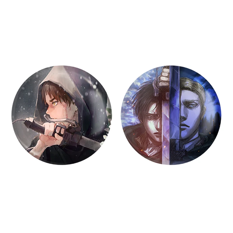 مگنت خندالو طرح ارن یگر و اروین و لیوای انیمه اتک آن تایتان کد 1104511050 مجموعه 2 عددی