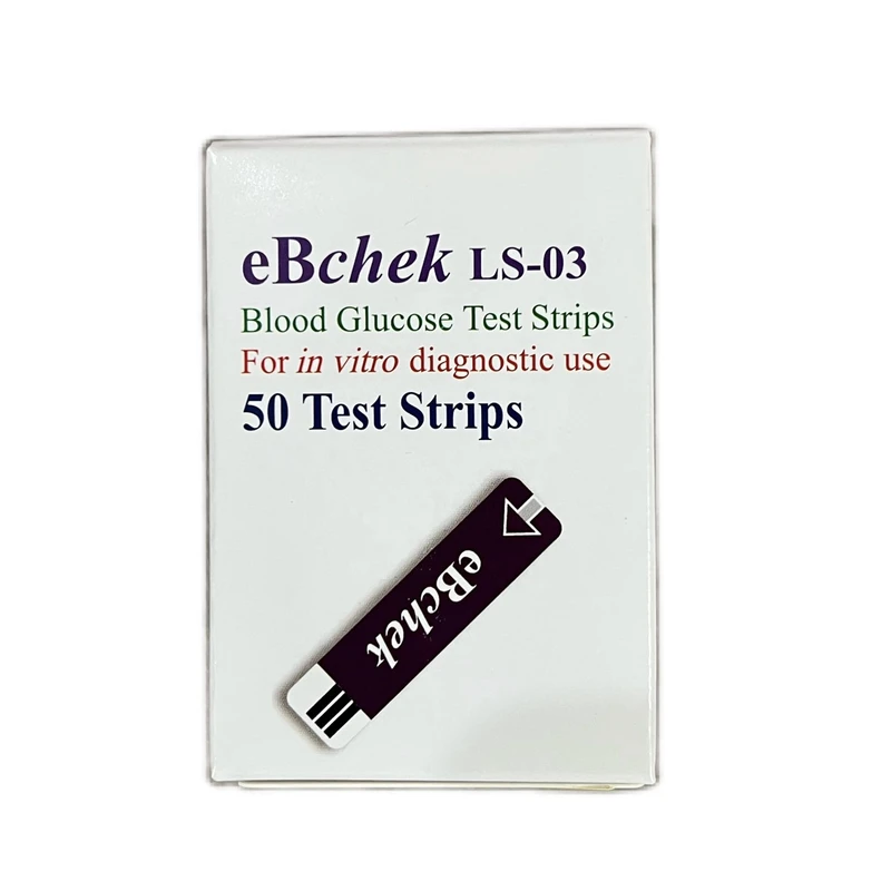 نوار تست قند خون ای بی چک مدل eBcheck بسته 50 عددی