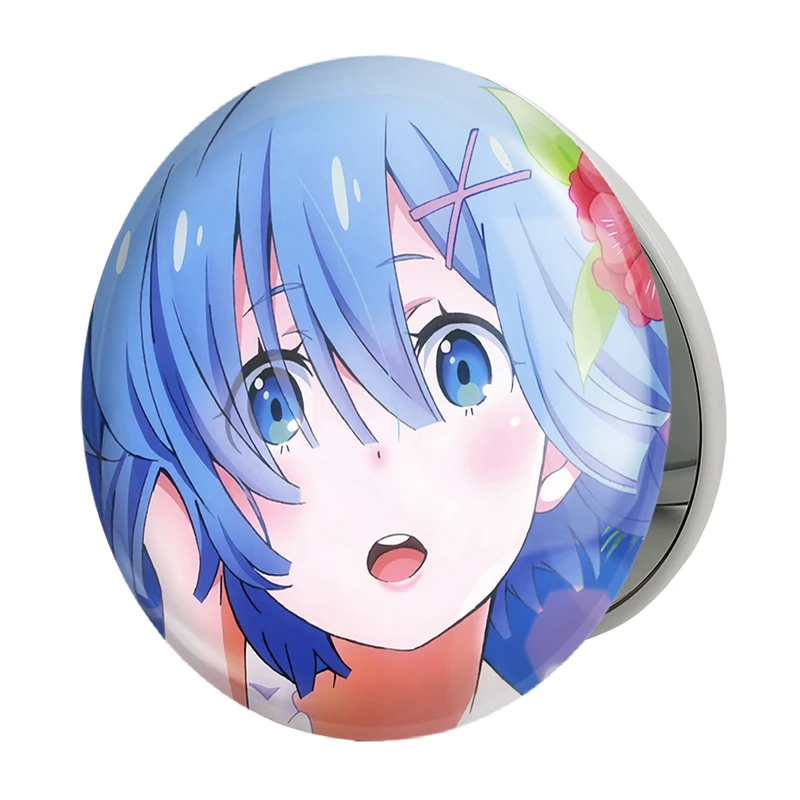 آینه جیبی خندالو طرح رم انیمه ری زیرو ReZero مدل تاشو کد 12838 