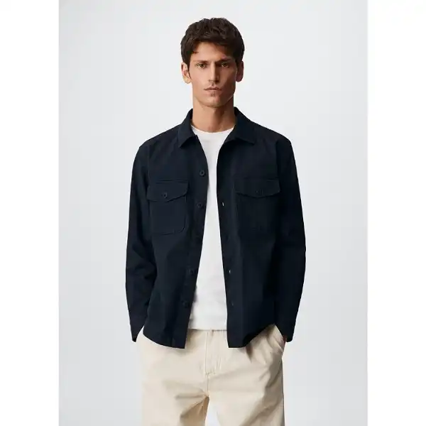 پیراهن آستین بلند مردانه مانگو مدل 37044763