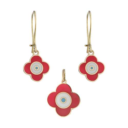 نیم ست طلا 18 عیار دخترانه مایا ماهک مدل MS0649