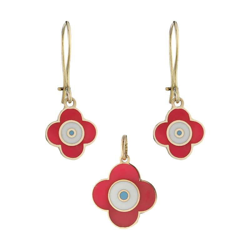 نیم ست طلا 18 عیار دخترانه مایا ماهک مدل MS0649