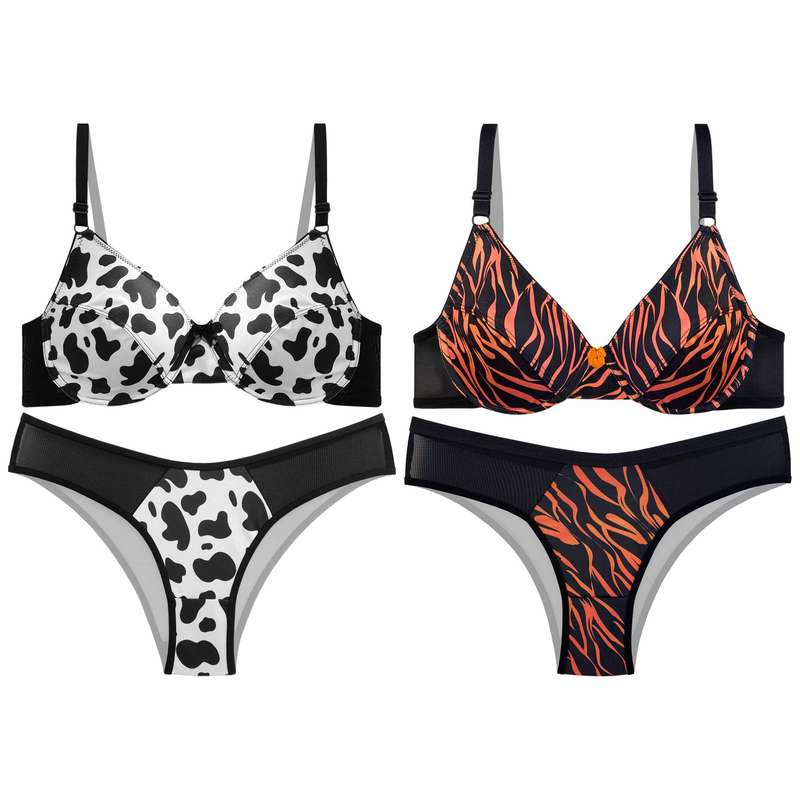 ست شورت و سوتین زنانه نوشه پوش کد 02-66101 مجموعه 2 عددی